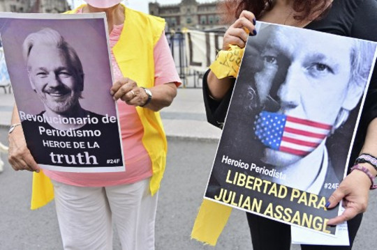 Free Assange Campaign. [AP]
