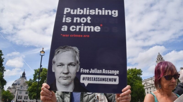 Free Assange Campaign. /AP=Yonhap